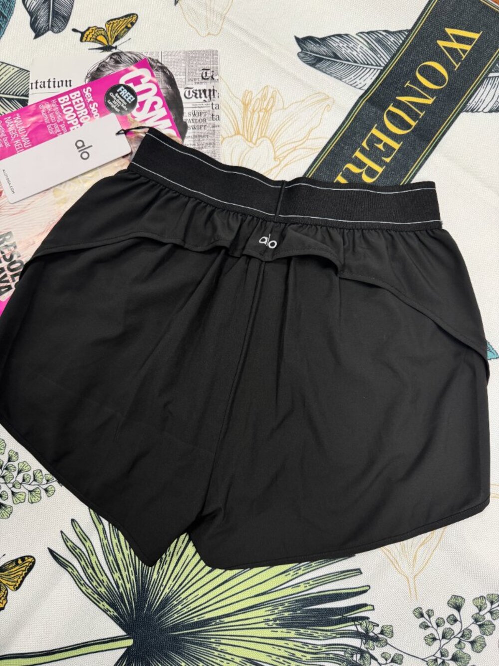🩳Alo Yoga Match Point Short NWT,Black Elastic waist Athleisure/Sports Shorts 🛒 - Picture 6 of 8
